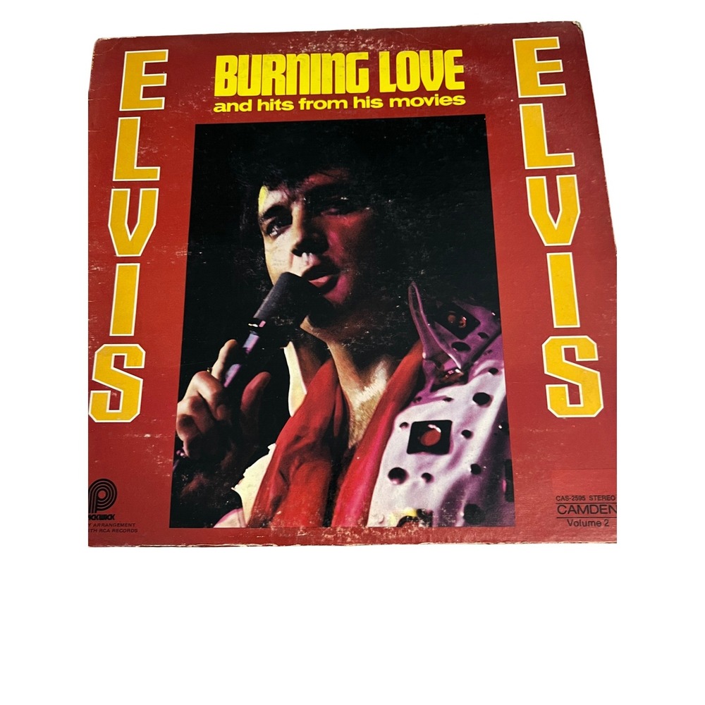 Elvis Presley Burning Love and Hits From His Movies Vol 2 Vinyl LP CAS-2595 1972